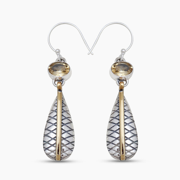 925 Sterling Silver Citrine Earrings