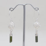 925 Sterling Silver Green Tourmaline Earrings