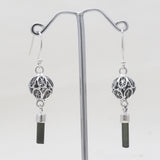 925 Sterling Silver Green Tourmaline Earrings