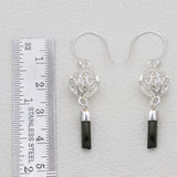 925 Sterling Silver Green Tourmaline Earrings