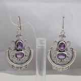 Amethyst Silver Earrings