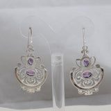 Amethyst Silver Earrings