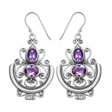 Amethyst Silver Earrings