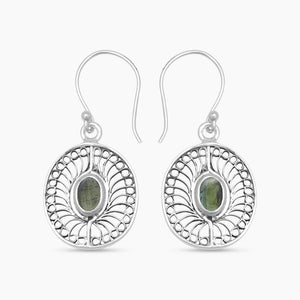 Tourmaline Silver Earrings