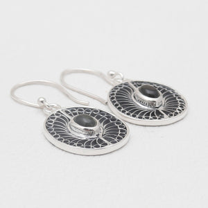 Tourmaline Silver Earrings