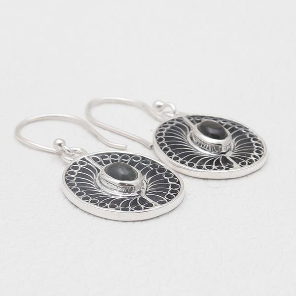 Tourmaline Silver Earrings