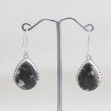 925 Sterling Silver Moss Agate Earrings
