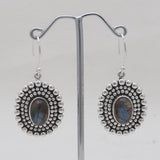 Black Onyx Silver Earrings