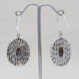 Black Onyx Silver Earrings