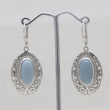 Blue Opal 925 Silver Earrings