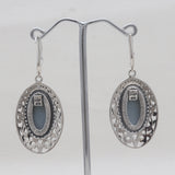 Blue Opal 925 Silver Earrings