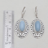 Blue Opal 925 Silver Earrings