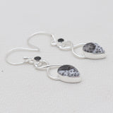 925 Silver Dendritic Opal Earrings
