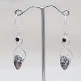 925 Silver Dendritic Opal Earrings