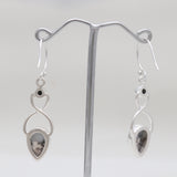 925 Silver Dendritic Opal Earrings