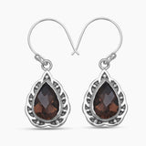 Green Amethyst Silver Earrings