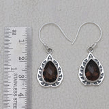 Green Amethyst Silver Earring