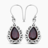 Green Amethyst Silver Earrings