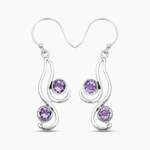 925 Sterling Silver Blue Topaz Earrings