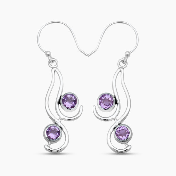 925 Sterling Silver Blue Topaz Earrings