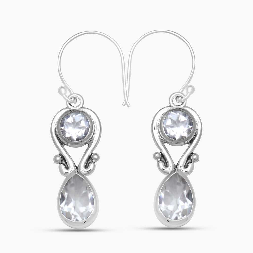 925 Sterling Silver Crystal Earrings