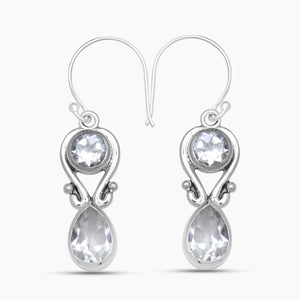 925 Sterling Silver Crystal Earrings