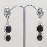 925 Silver Black Onyx Earring