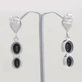 925 Silver Black Onyx Earring