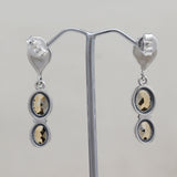 925 Silver Black Onyx Earring