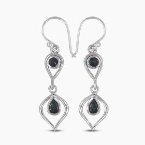 Mystic Quartz Silver Earrings