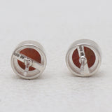 Sponge Coral Silver Stud Earrings