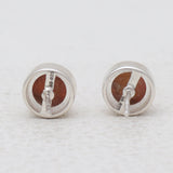 Sponge Coral Silver Stud Earrings