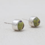 Tasmanian Serpentine Silver Stud Earrings