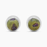 Tasmanian Serpentine Silver Stud Earrings