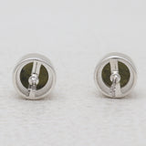 Tasmanian Serpentine Silver Stud Earrings