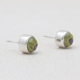 Tasmanian Serpentine Silver Stud Earrings