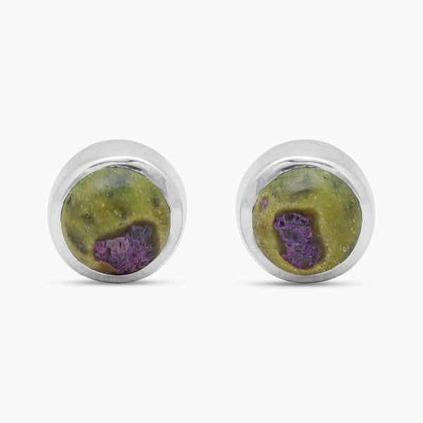 Tasmanian Serpentine Silver Stud Earrings