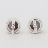 Crazy Lace Agate Silver Stud Earrings