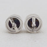 Purple Turquoise Silver Stud Earrings