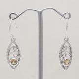 925 Starling Silver Garnet Earring