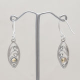 925 Starling Silver Garnet Earring