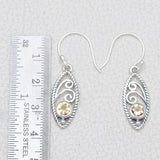 925 Starling Silver Garnet Earring