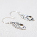 925 Starling Silver Garnet Earring