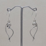 925 Starling Silver Garnet Earring