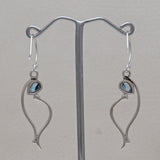 925 Starling Silver Garnet Earring