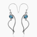 925 Sterling Silver Garnet Earrings