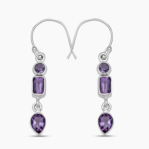 925 Silver Blue Topaz Earrings