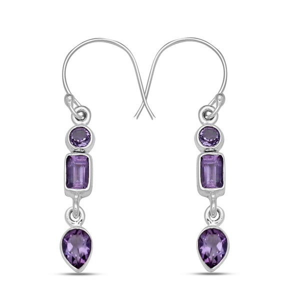 925 Silver Blue Topaz Earrings