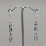 925 Silver Blue Topaz Earring