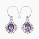 925 Sterling Silver Blue Topaz Earrings